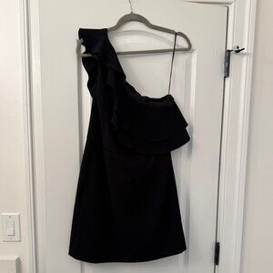 French Connection, Black, One Shoulder, Mini, Cocktail dress, Size 8, Preowned